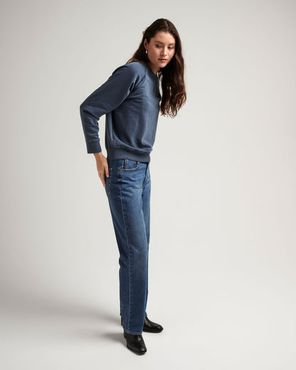 Womens Recycled Fleece Sweatshirt - Recycled Fleece - Mineral Moonlit Ocean