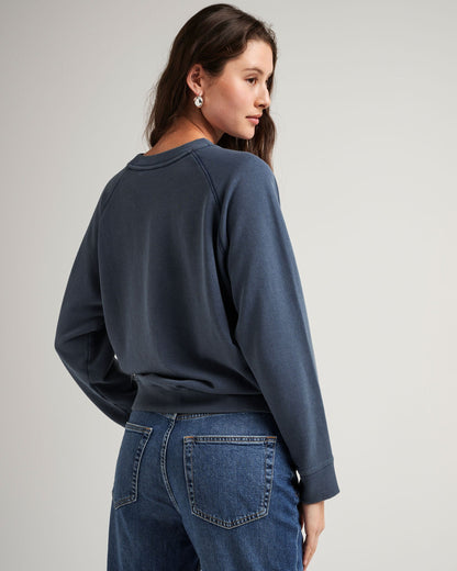 Womens Recycled Fleece Sweatshirt - Recycled Fleece - Mineral Moonlit Ocean