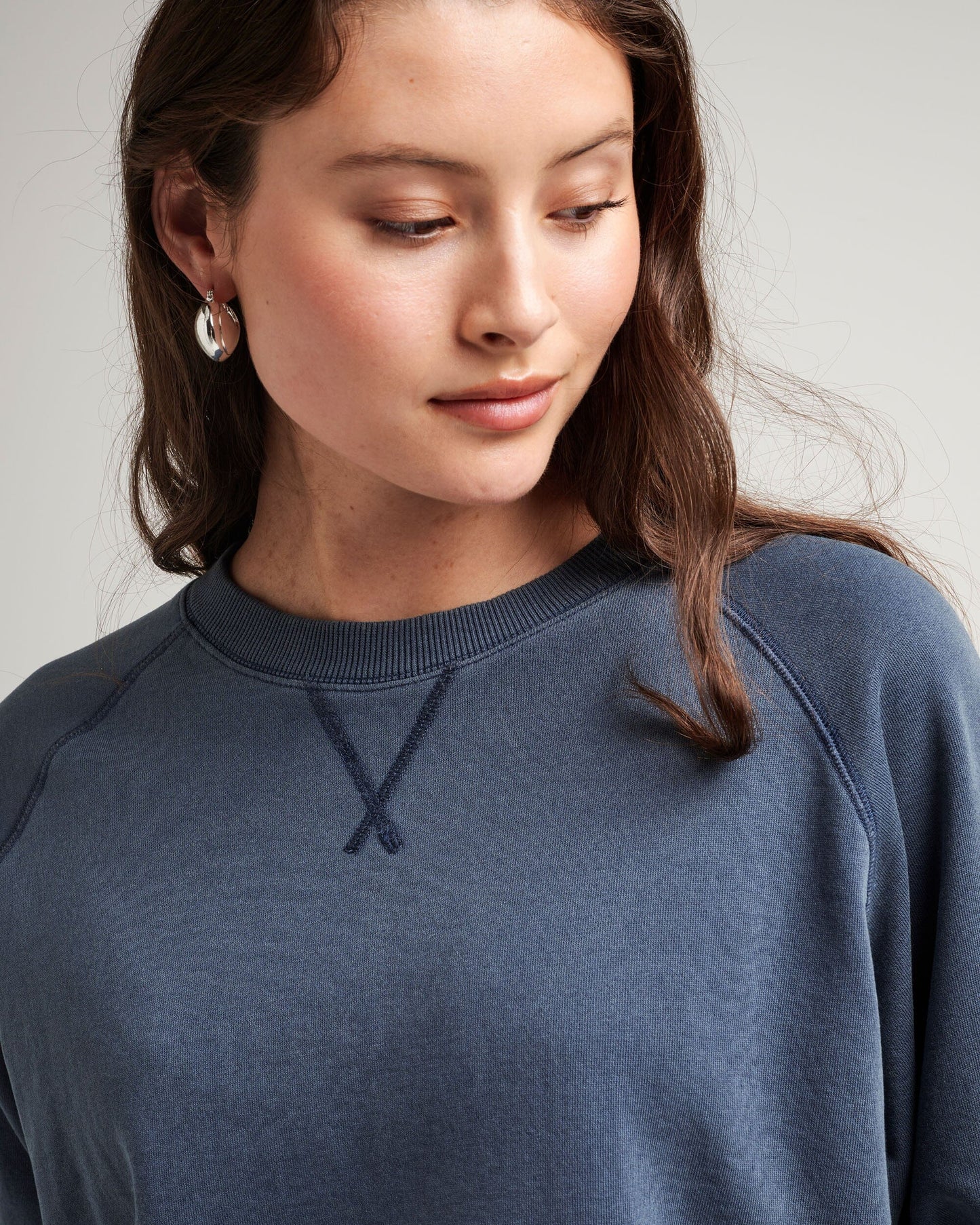 Womens Recycled Fleece Sweatshirt - Recycled Fleece - Mineral Moonlit Ocean