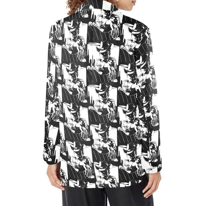 Baha Ranch Black White Cowboy Women's Western Blazer