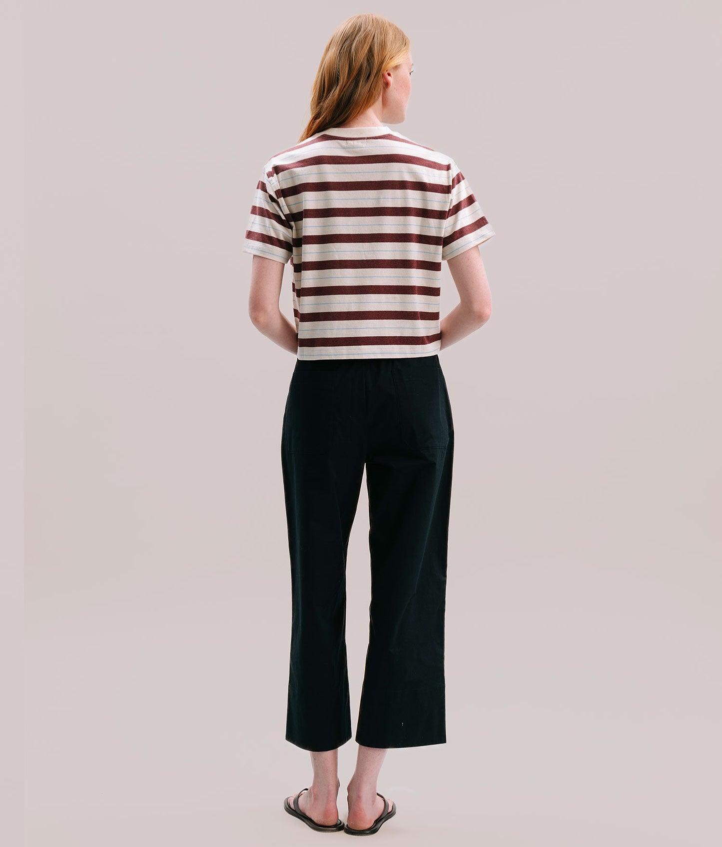 Womens Recycled Stripe Tee - Recycled Jersey - Red Stripe