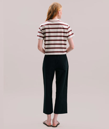 Womens Recycled Stripe Tee - Recycled Jersey - Red Stripe