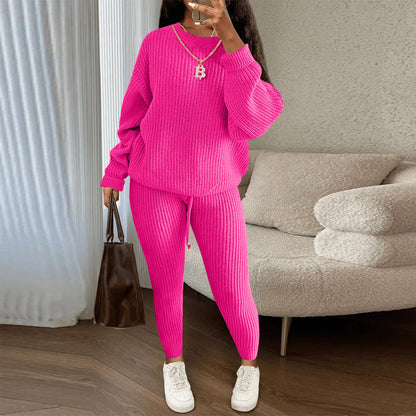 Women’s Ribbed Knit Sweater Pants Set