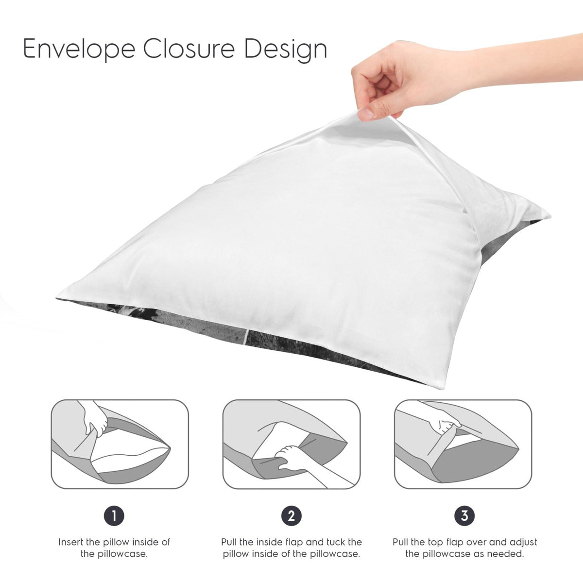 Baha Ranch Black White Desert Velvety Soft Pillow Case Made in America