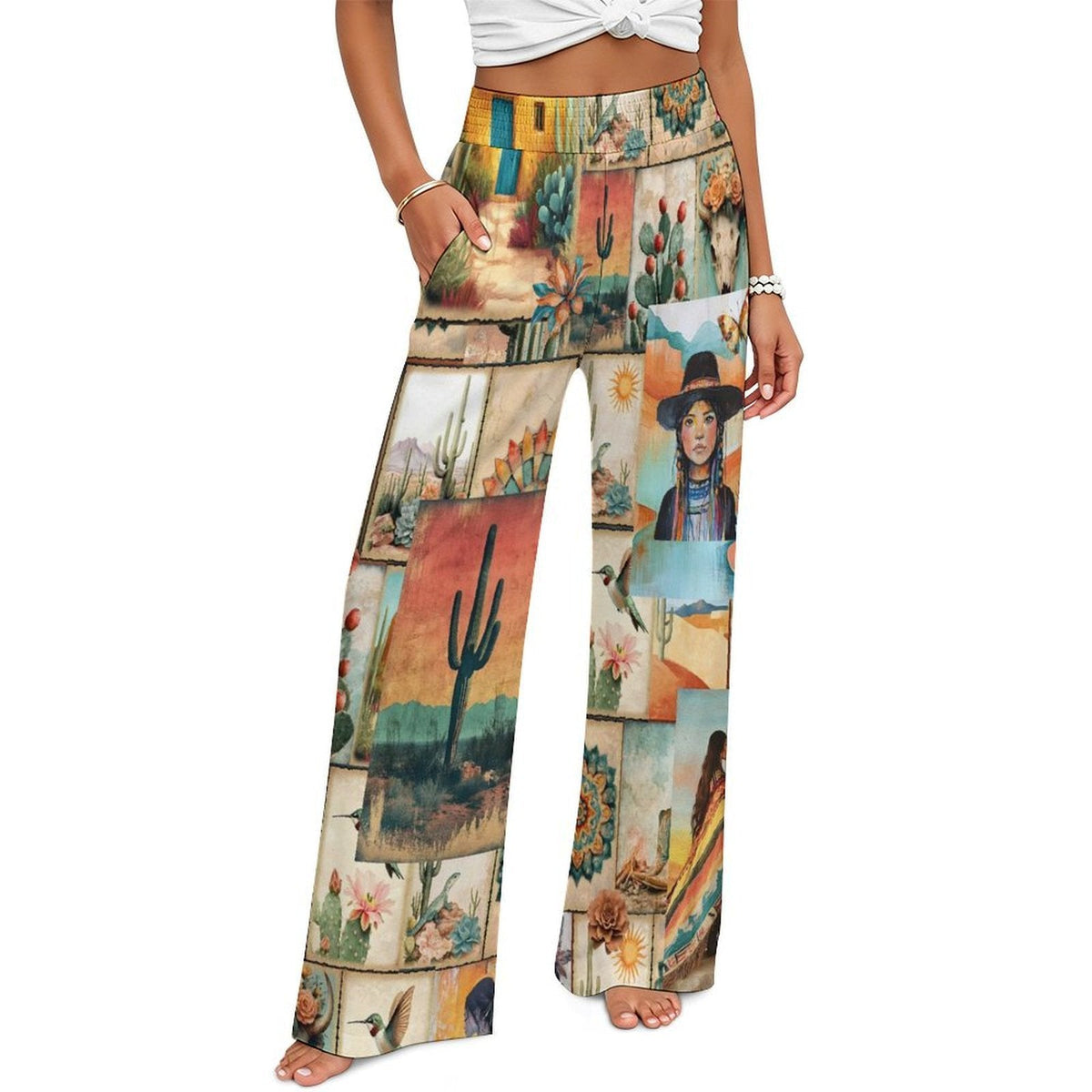 Baha Ranch Pictures of the Southwest High Waisted Wide Leg Pants