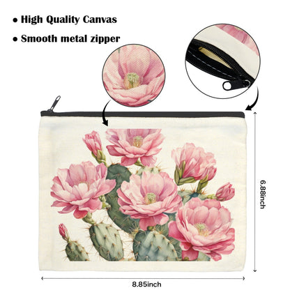 Cactus Flower Cosmetic Bag Pack of 5 Made in America