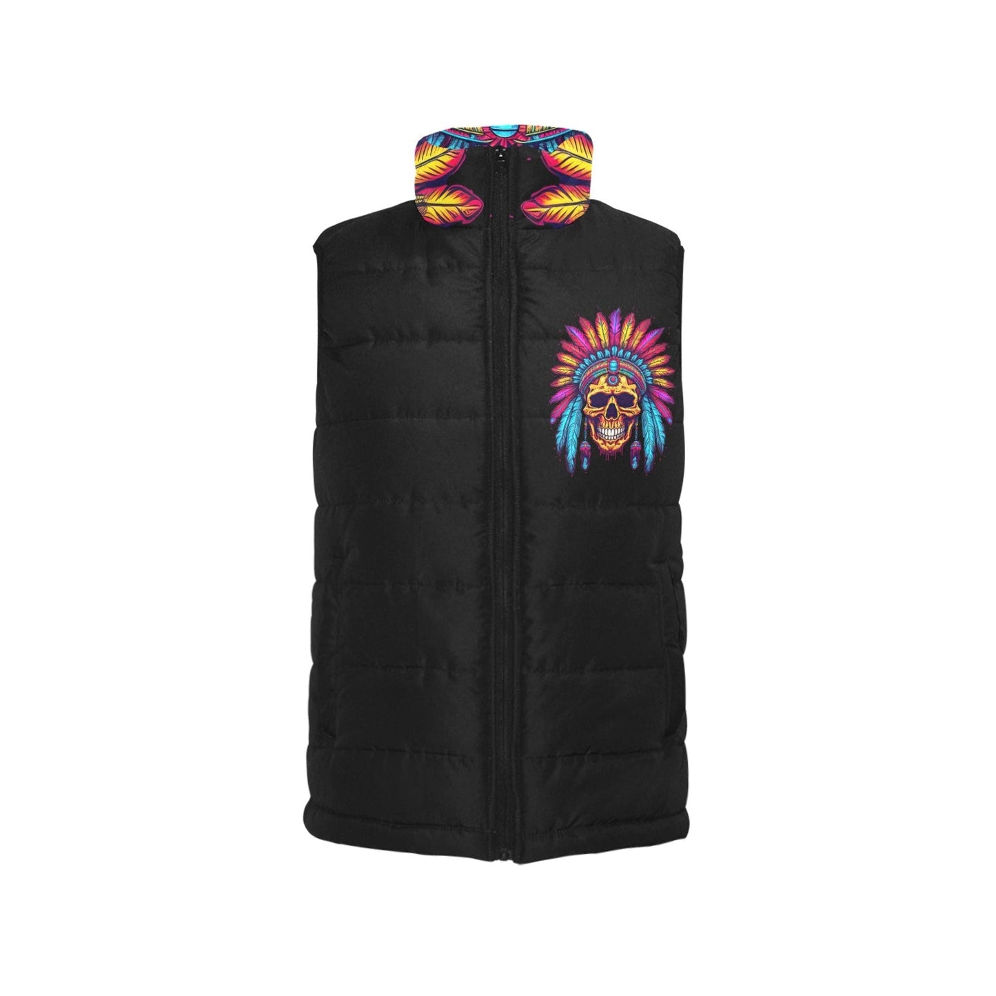 Baha Ranch Indian Skull Women's Puffy Vest