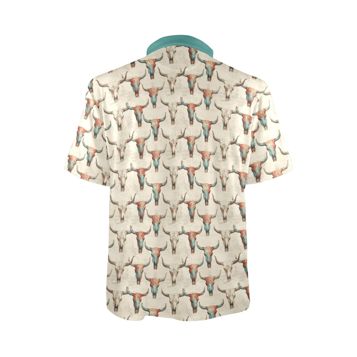 Baha Ranch Colored Skulls Men's Polo Style Shirt