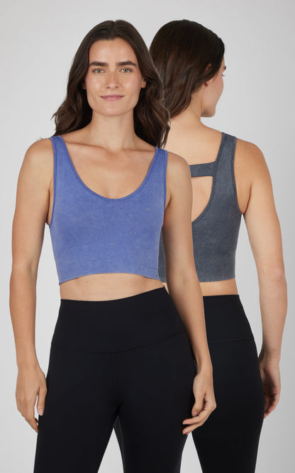 90 Degree by Reflex 2 PK Stone Wash Bra Tank