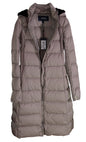Armani Ladies Coat Beige Hooded Long Down - Size 4 5NAGZ