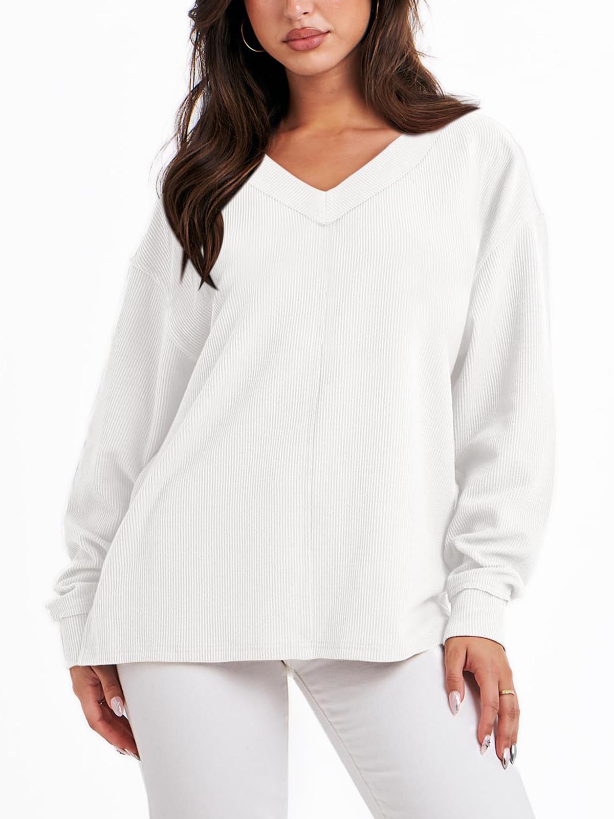 Women's Oversized Long Sleeve Sweatshirt (Buy 2 Free Shipping)