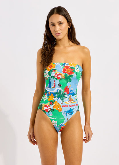 Viva Vacation DD Bandeau One Piece Swimsuit