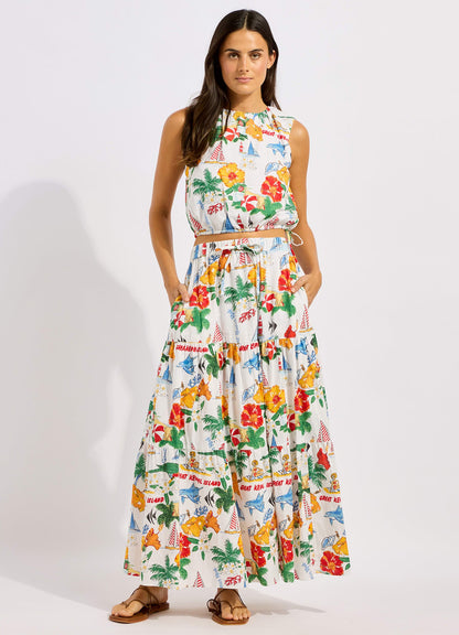 Viva Vacation Tiered Maxi Skirt