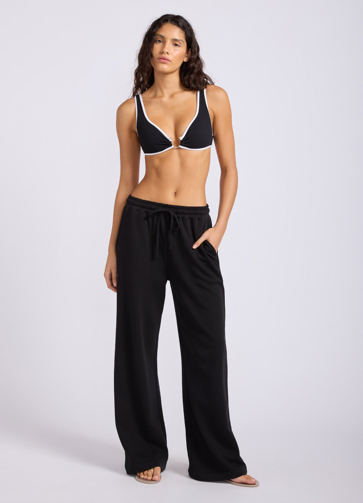 French Terry Wide Leg Pant