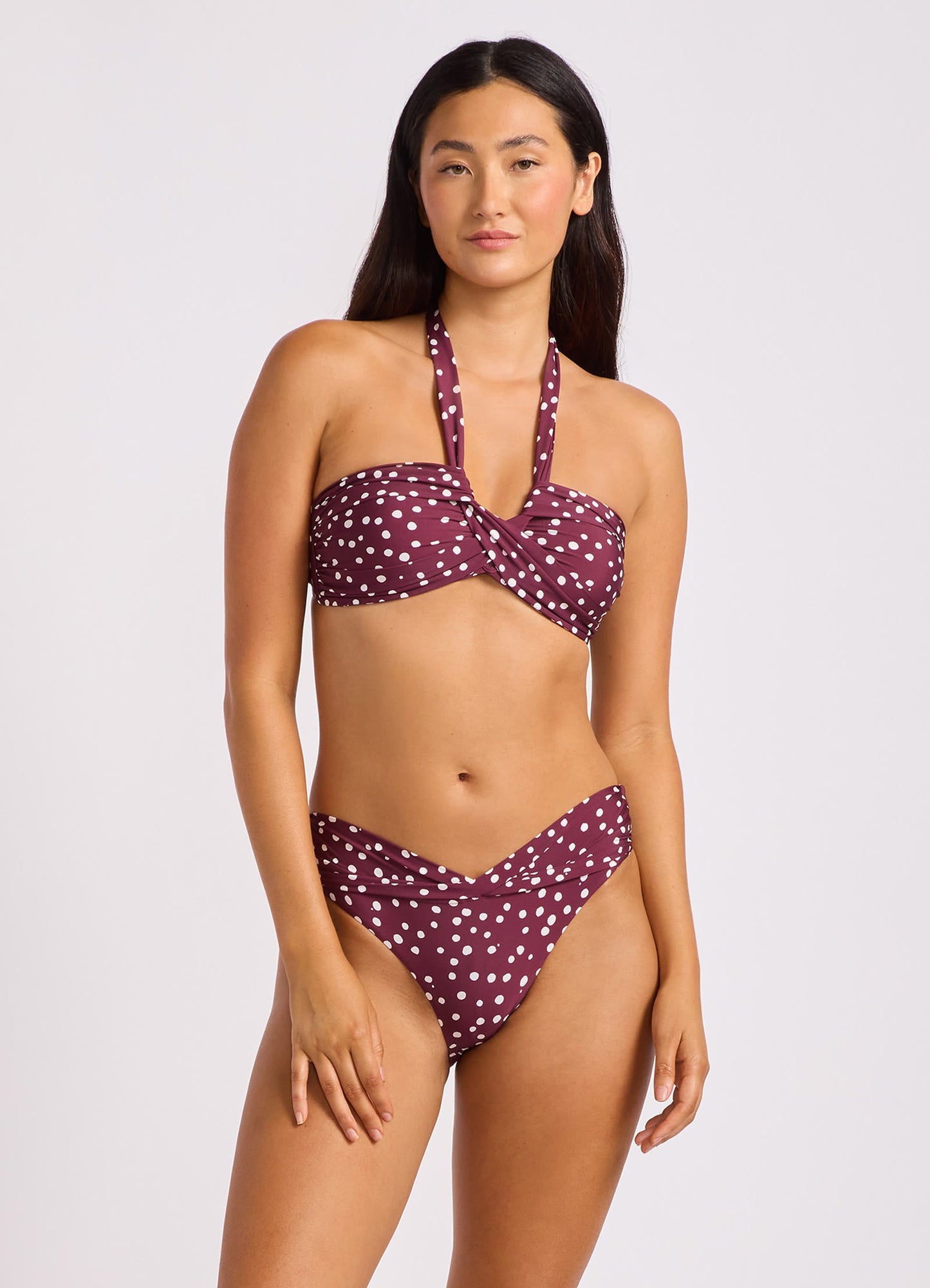 Dolce Dot Twist Band Mini Hipster Bikini Bottom