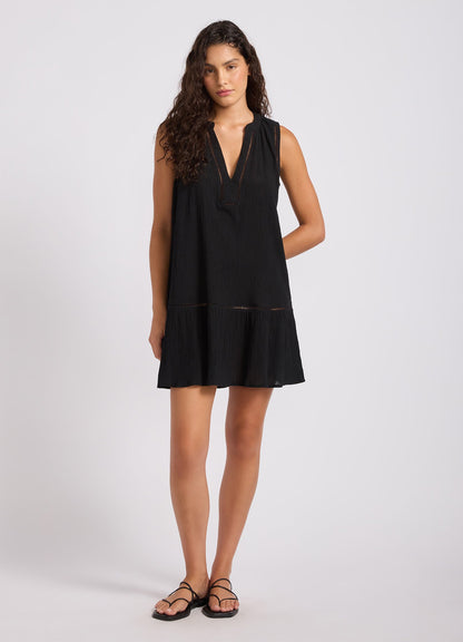Crinkle Gauze Ladder Dress