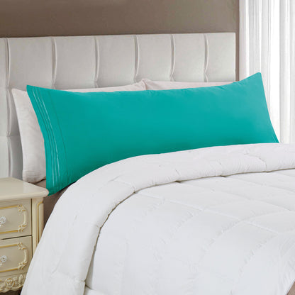 Elegant Comfort Body Pillowcase - 1 Piece - 3 Line Embroidery