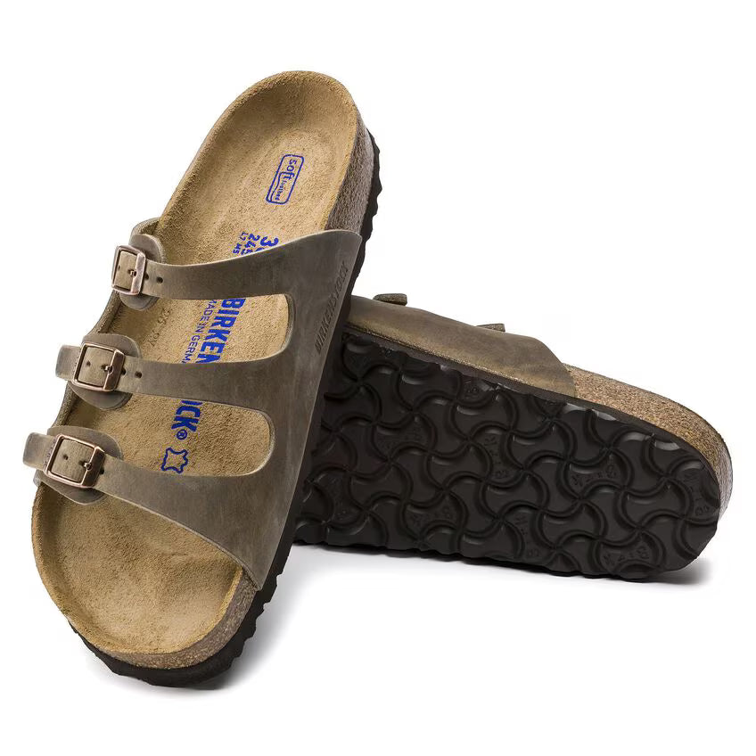 Birkenstock Florida Soft Footbed Oiled Leather Tobacco Brown