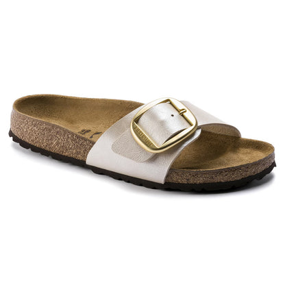 Birkenstock Unisex Madrid Big Buckle Birko-Flor Graceful Pearl White