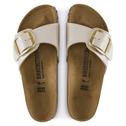 Birkenstock Unisex Madrid Big Buckle Birko-Flor Graceful Pearl White