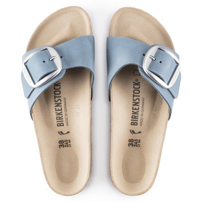 Birkenstock Madrid Big Buckle Nubuk Leather Dove Blue