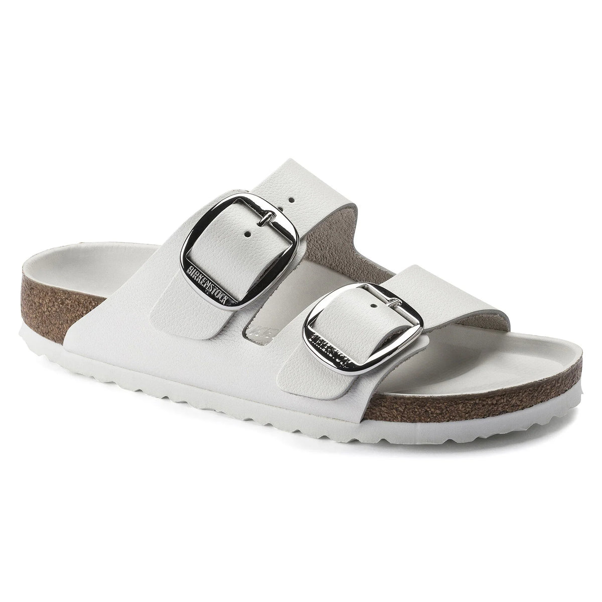 Birkenstock Arizona Big Buckle Natural Leather White Sandals