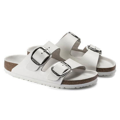 Birkenstock Arizona Big Buckle Natural Leather White Sandals