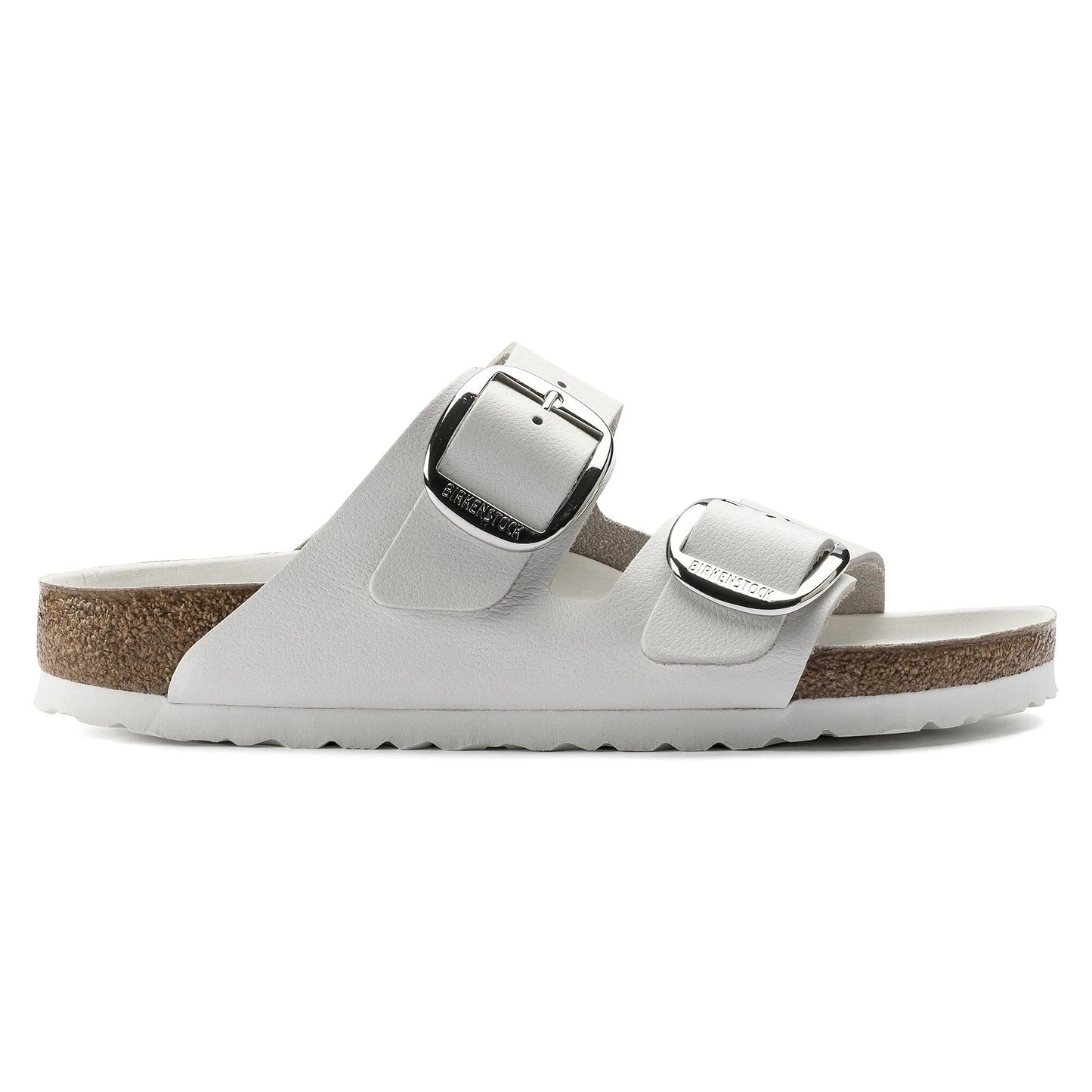 Birkenstock Arizona Big Buckle Natural Leather White Sandals