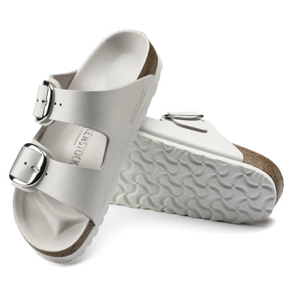 Birkenstock Arizona Big Buckle Natural Leather White Sandals