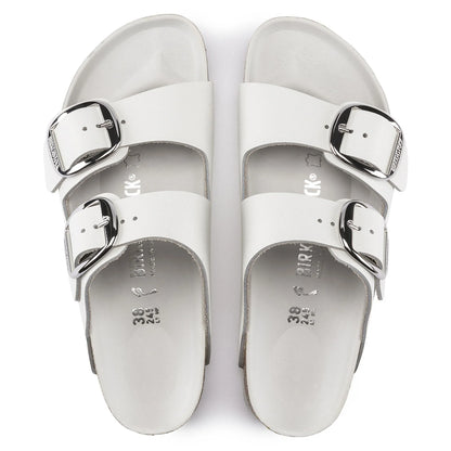 Birkenstock Arizona Big Buckle Natural Leather White Sandals