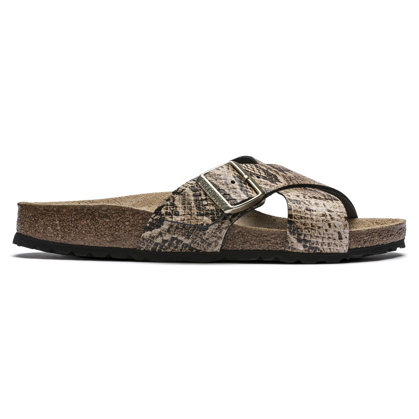 Birkenstock Women's Siena Embossed Leather Snake Beige Sandals