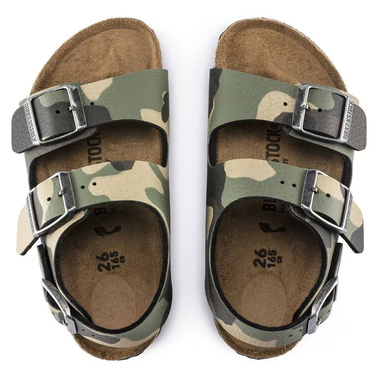 Birkenstock Milano Kids Birko-Flor Desert Soil Camo Khaki