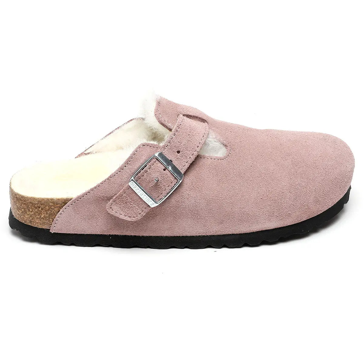 Birkenstock Boston Shearling Suede Leather Clogs