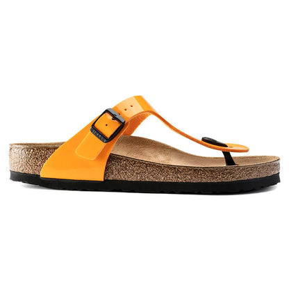 Birkenstock Gizeh Birko-Flor Patent Marygold Sandals
