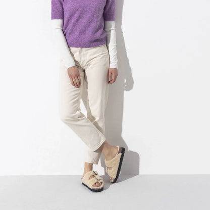 Birkenstock Arizona Big Buckle Pap Teddy Eggshell