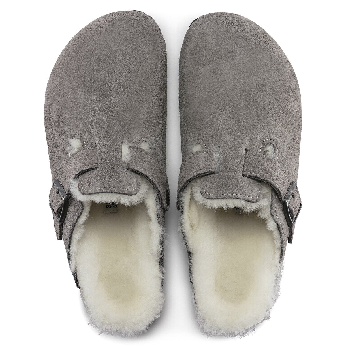 Birkenstock Boston Shearling Suede Leather 'Regular Fit' Sandals