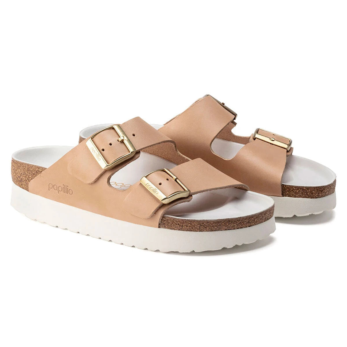 Birkenstock Women's Papillio Arizona Platform Natural Leather Sandals