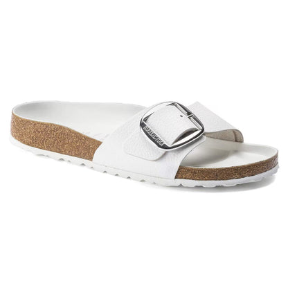 Birkenstock Unisex Madrid Big Buckle Nubuck Leather White