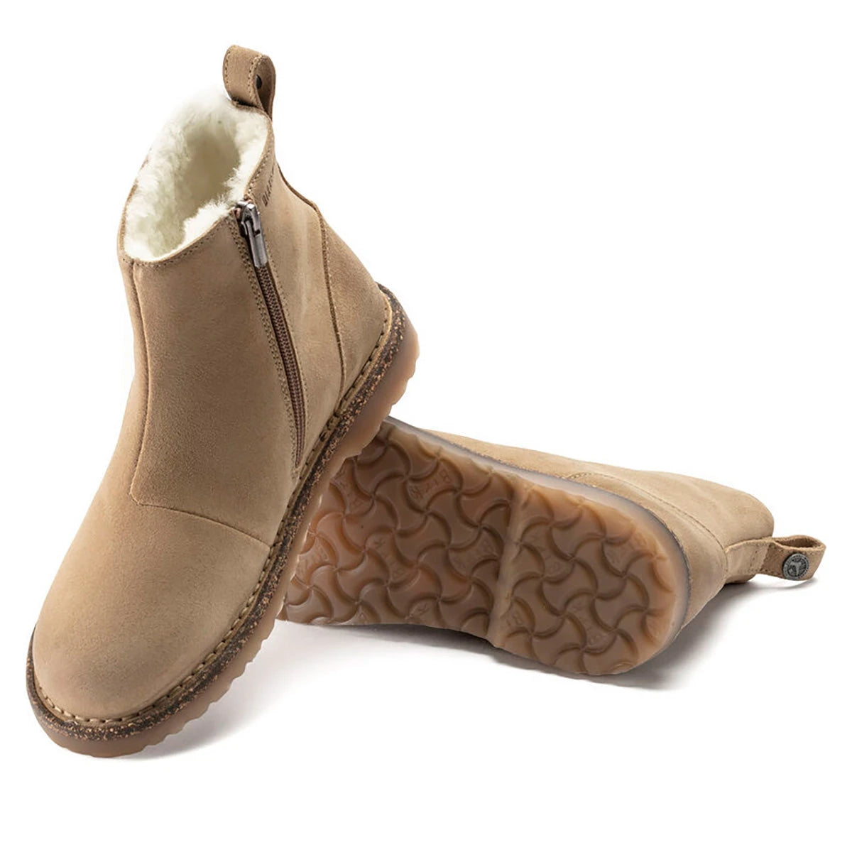 Birkenstock Women's Melrose Shearling Suede Leather Ginger Booties