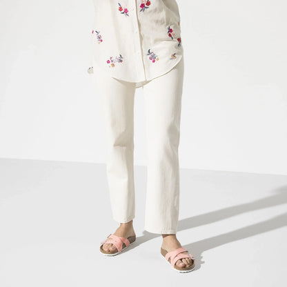 Birkenstock Women's Yao Balance Birko-Flor Patent Coral Peach Sandals