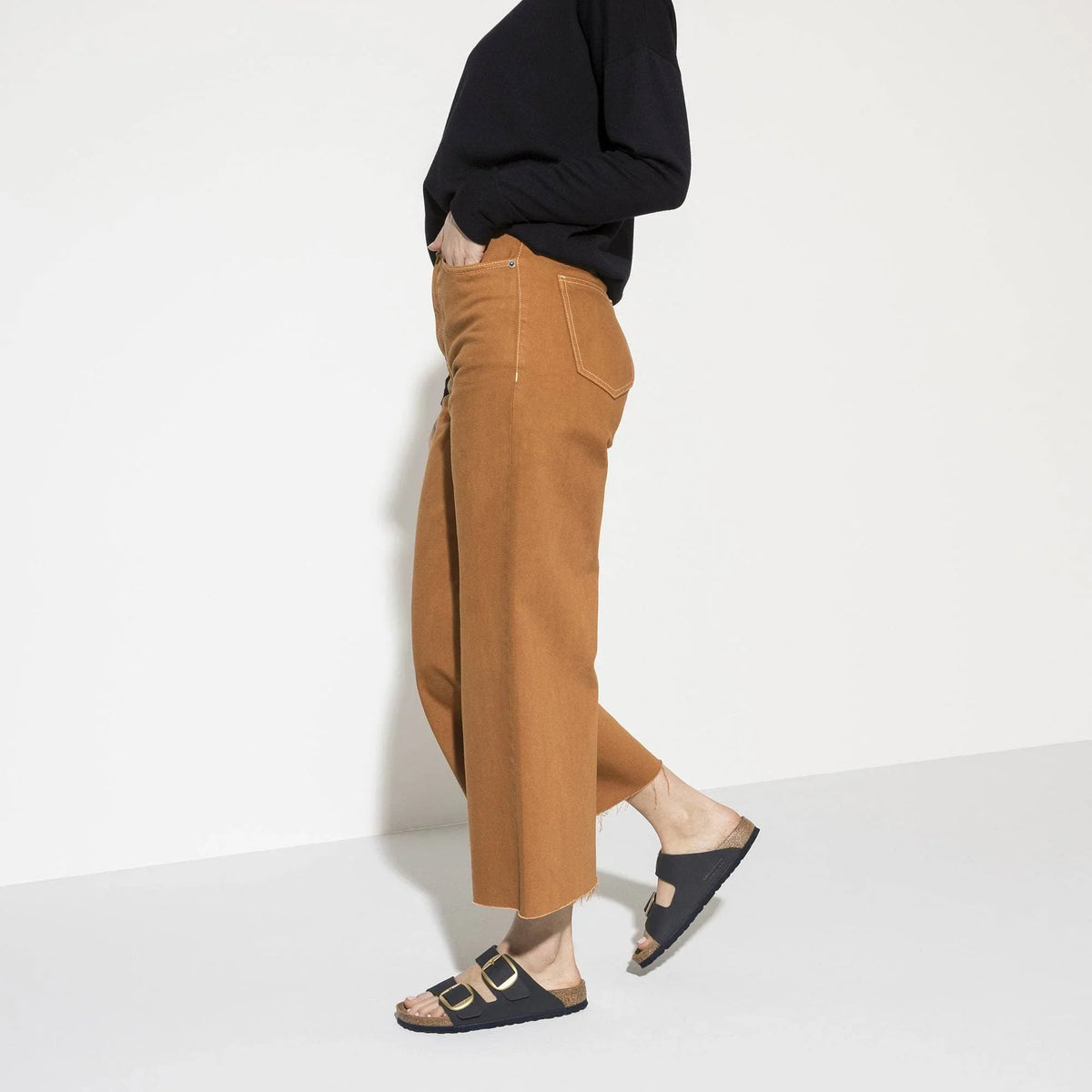 Birkenstock Arizona Big Buckle Nubuck Leather Midnight Sandals