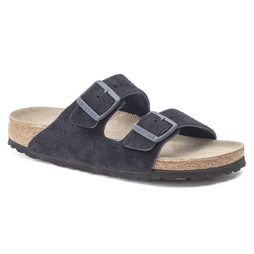 Birkenstock Arizona Soft Footbed Suede Leather  Midnight Sandals