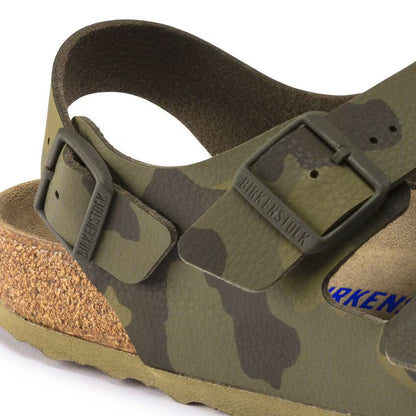 Birkenstock Milano Kinder Birko Flor Desert Soil Camouflage Green
