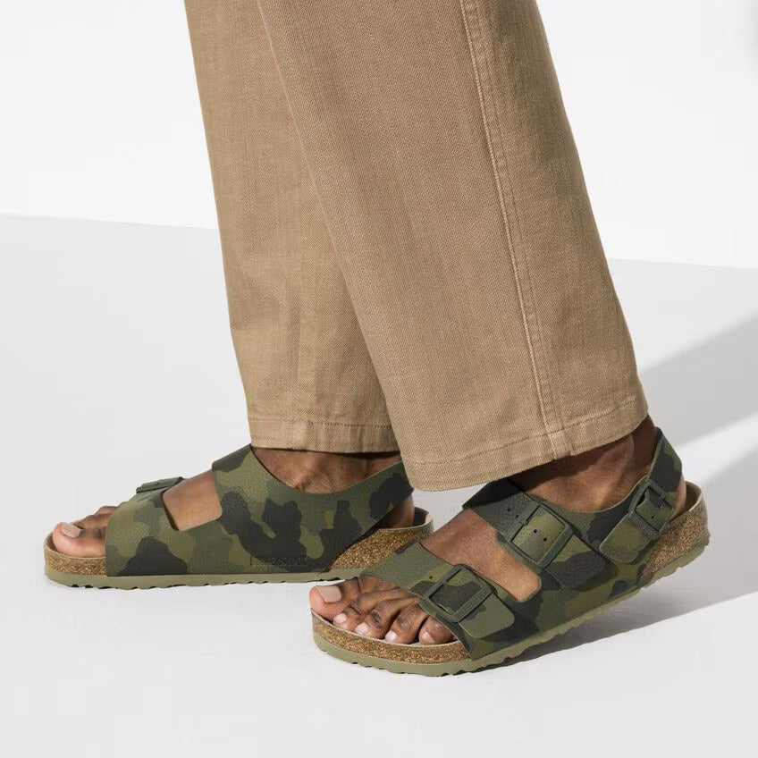 Birkenstock Milano Kinder Birko Flor Desert Soil Camouflage Green
