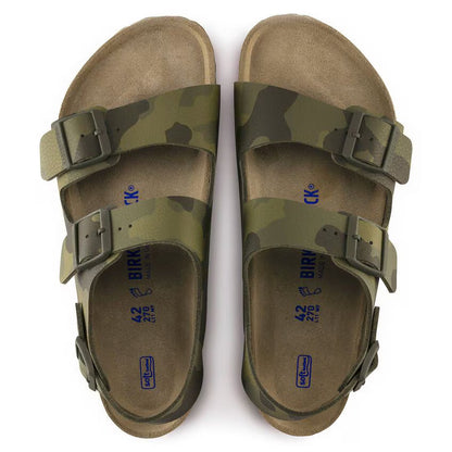 Birkenstock Milano Kinder Birko Flor Desert Soil Camouflage Green