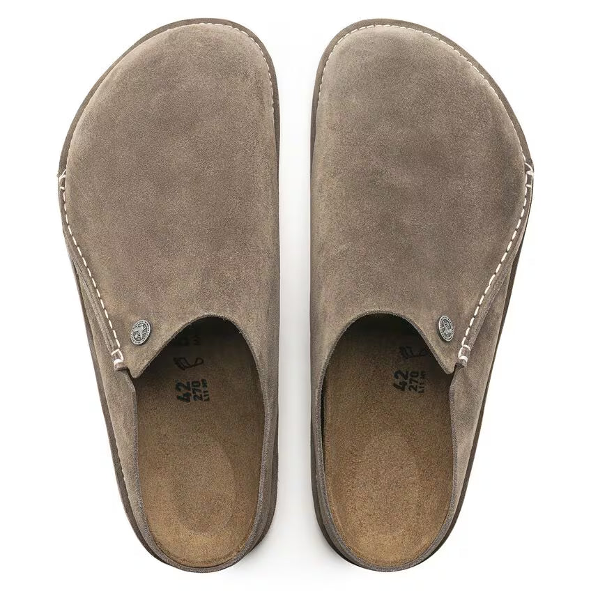 Birkenstock Zermatt Premium Suede Leather Gray Taupe