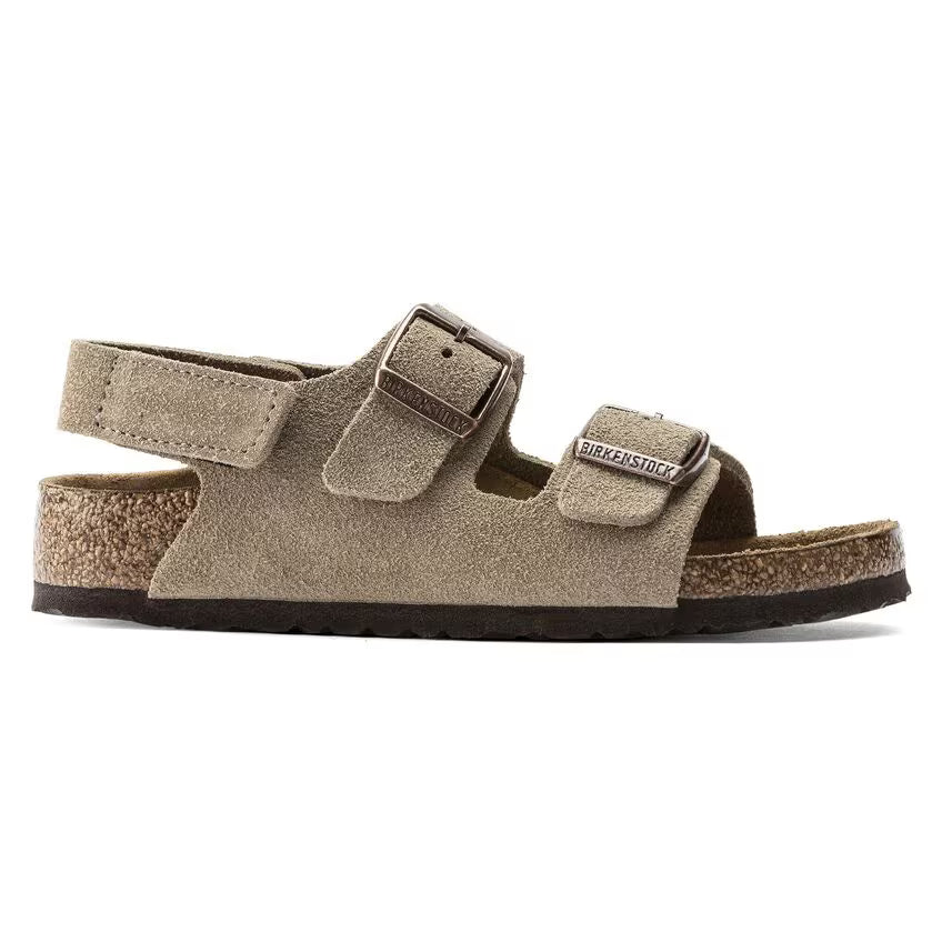 Birkenstock Milano HL Suede Kids Suede Leather Taupe