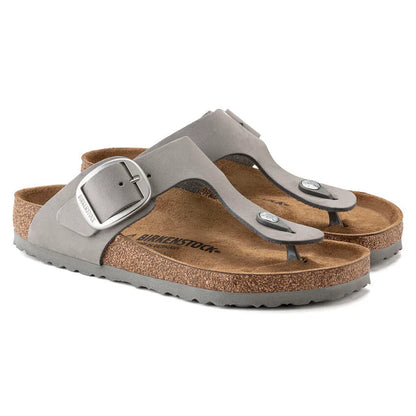 Birkenstock Gizeh Big Buckle Nubuck Leather Dove Gray