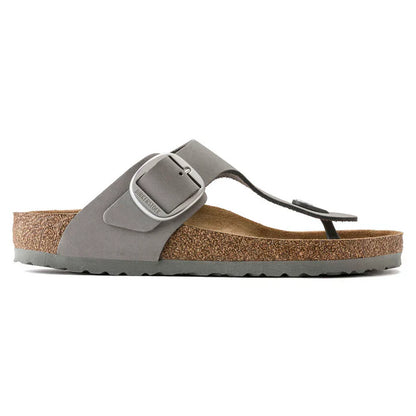 Birkenstock Gizeh Big Buckle Nubuck Leather Dove Gray