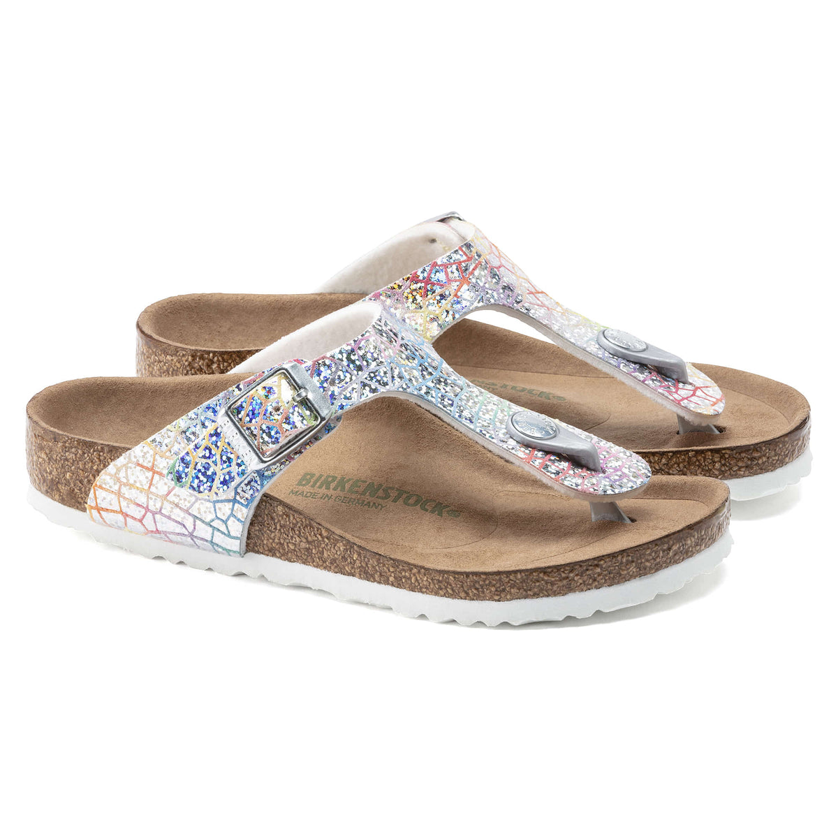 Birkenstock Gizeh Kids Microfiber Hologram Silver